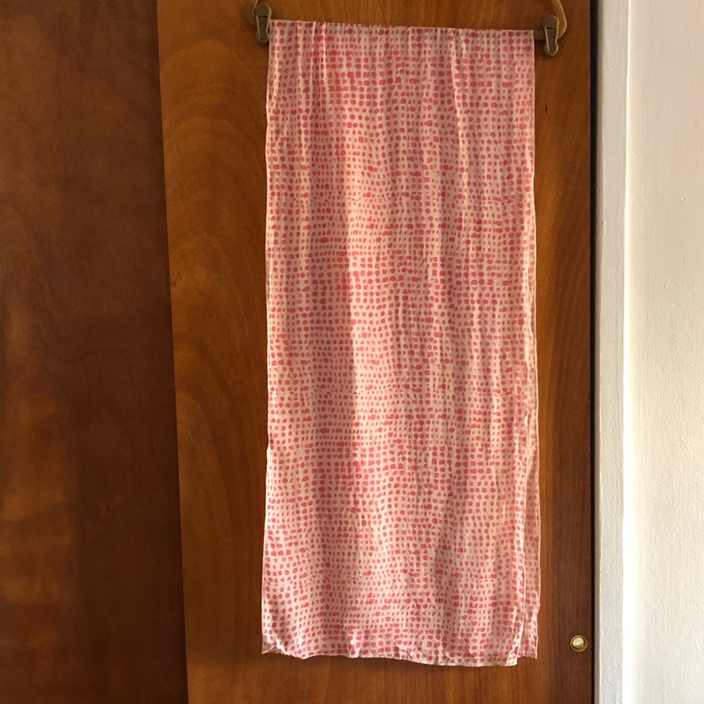Silk Scarf with Painted Polka Dots